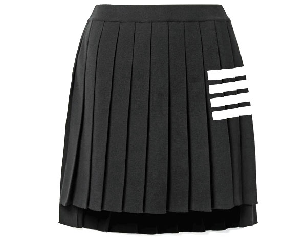 Mini Striped Pleated Skirt – Thom Browne
